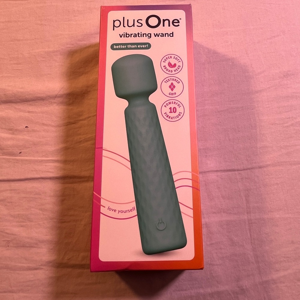 plusOne Vibrating Wand Women OS Teal NEW 10 Settings Waterproof Rechargeable